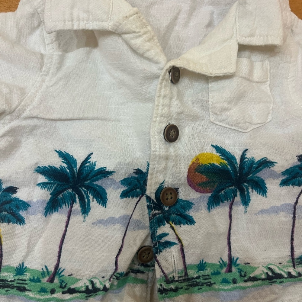 Tropical Palm Tree Kids Shirt - White - Picture 2 of 4